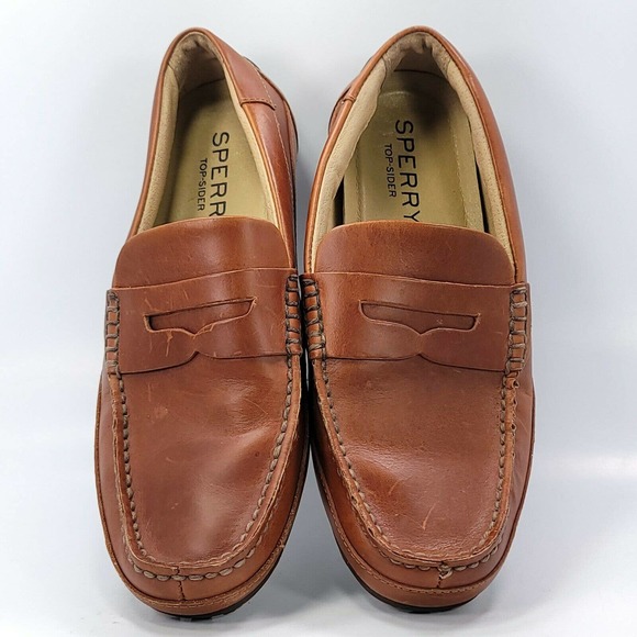 Sperry Top-Sider Hampden Casual Loafer Mens Size 8.5 Brown Leather - Picture 2 of 9